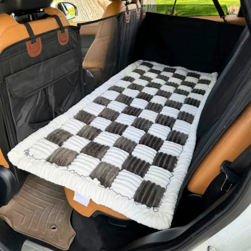 Premium Washable Pet Bed Thickened Plush Mattress Foldable for Car Travel Home Use Dogs Cats Cozy Comfort Sleep Peace of Mind