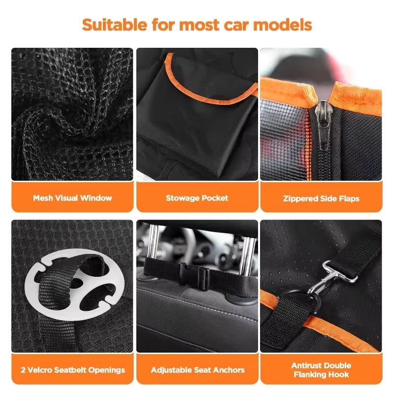 Back Seat Dog Car Seat Cover Scratchproof Travel Pet Pubby Carrier Nonslip Mat Waterproof Seat Protector SUV Hammock Dogs Pad